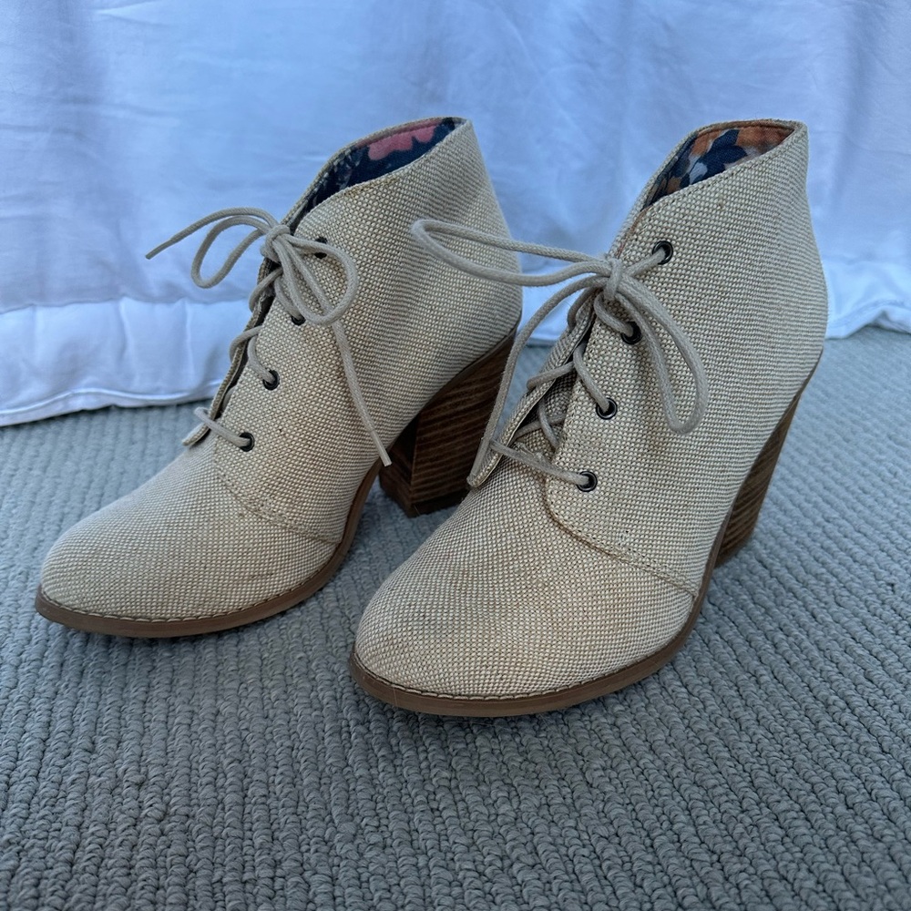 Call It Spring Beige Textured Heeled Boots